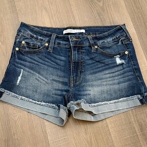 Celebrity Pink Dark Blue Jean Shorts